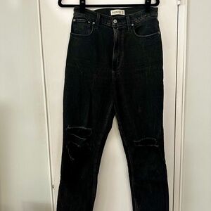 Abercrombie & Fitch Black Ultra High Rise Curve Love Jeans
